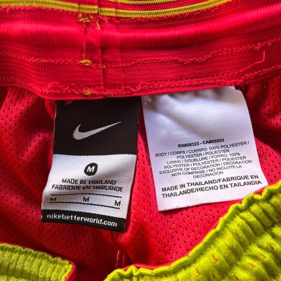 Vintage 2000s Nike Dri-Fit Mesh Shorts - Neon Yellow - Drawstring - Women's M - Picture 6 of 6